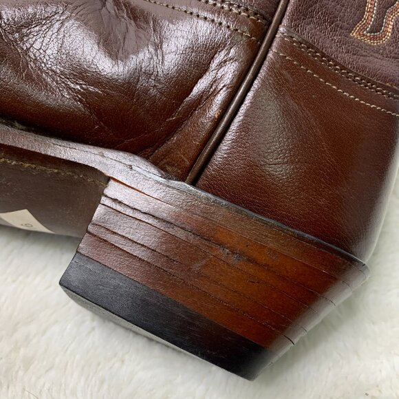 Lucchese 1883 Men's Brown Leather Lizard Western Cowboy Boots Size 9 - Picture 7 of 10